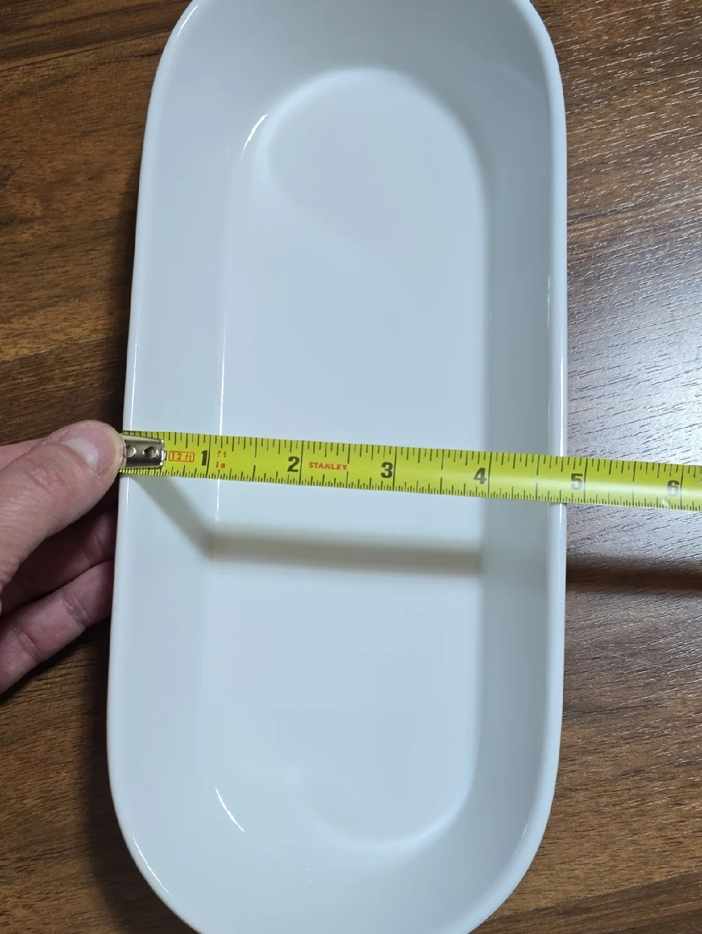 Crate&Barrel Oblong Nesting White Porcelain Serving Dishes